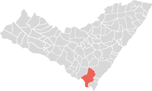 Mapa do munic&iacute;pio de Penedo, Alagoas